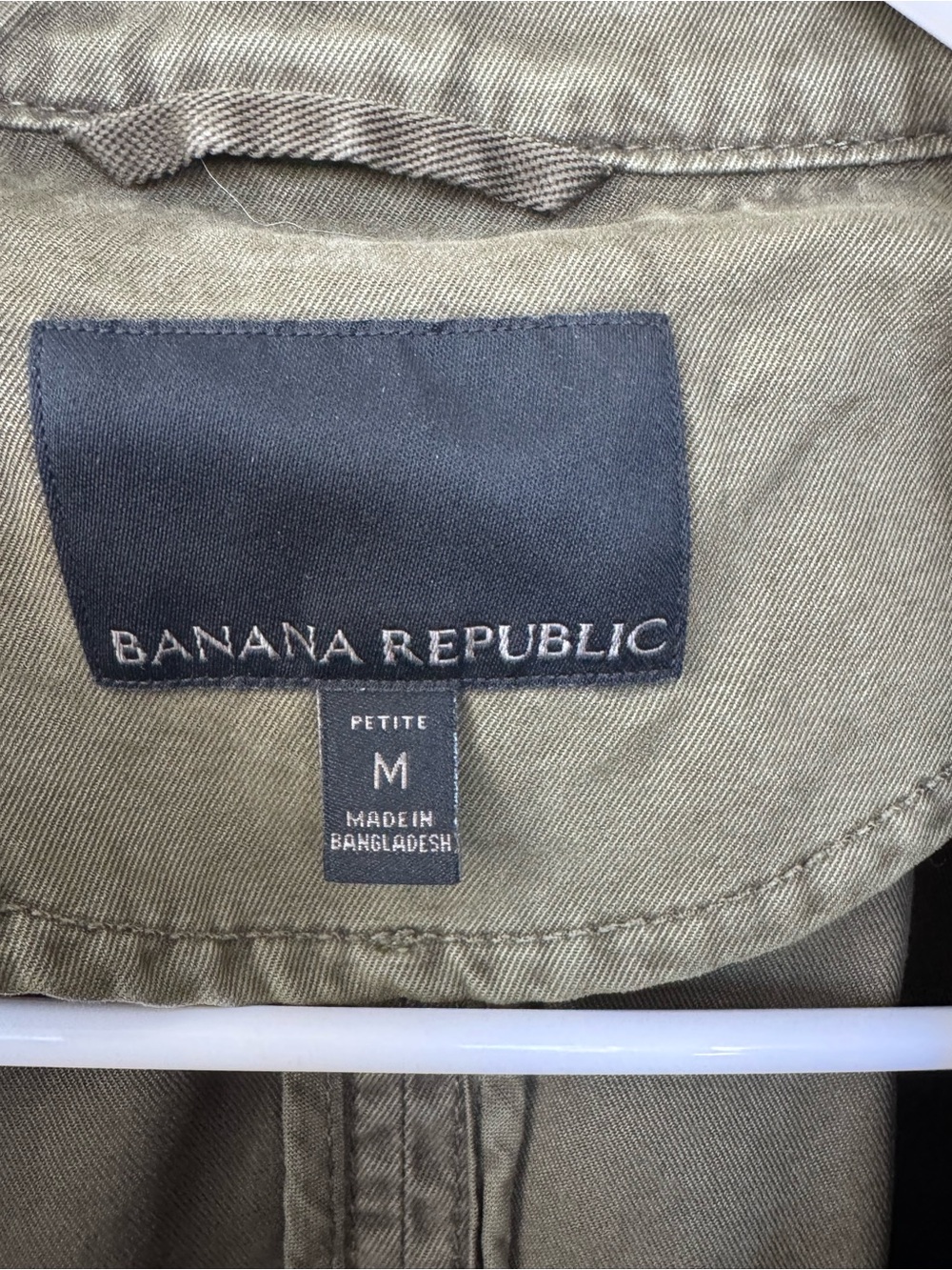 Banana Republic Olive Ruffle-Front Utility Jacket - Picture 4 of 6